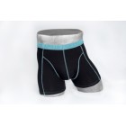 Heren boxer zwart/lichtblauw