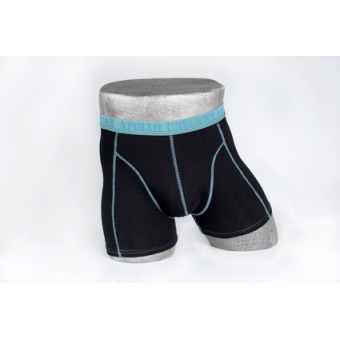 Heren boxer zwart/lichtblauw